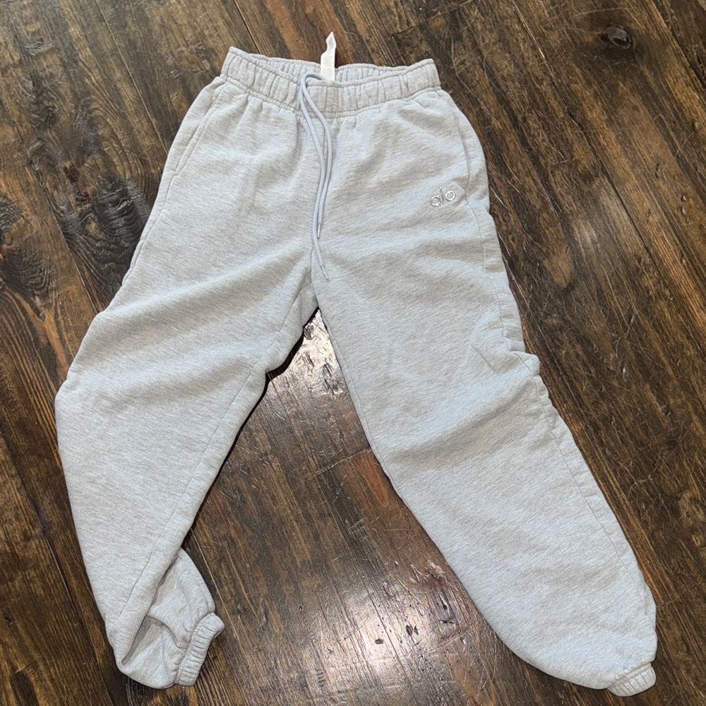 Alo grey fleece sweatpants joggers size xxs